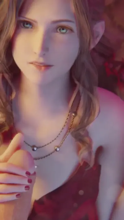 Aerith Face Covered in Cum