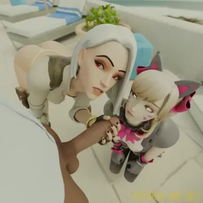 Ashe Handjob With Ending on D.Va