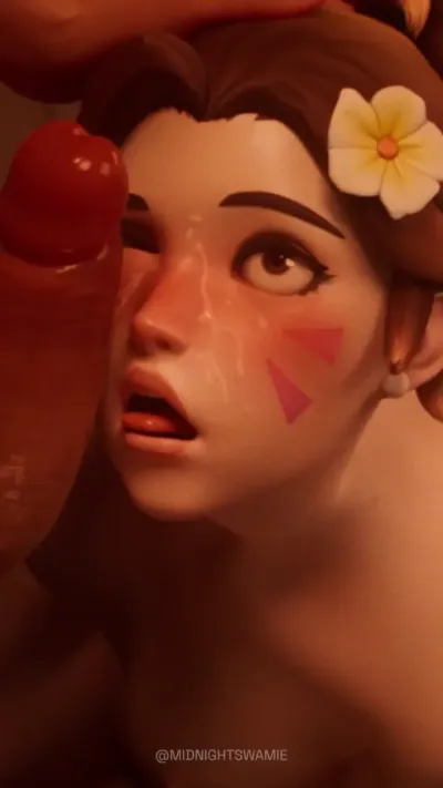 D.Va Gulping Sucking Huge Cock