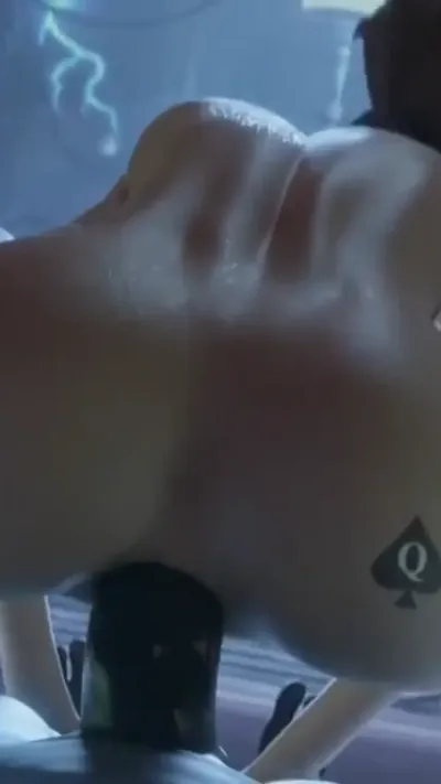 QOS Slut Brigitte Using Big Black Dildo