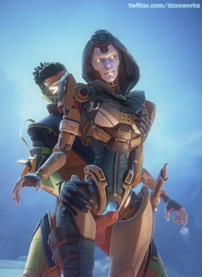Rubbing Ash Robo Pussy