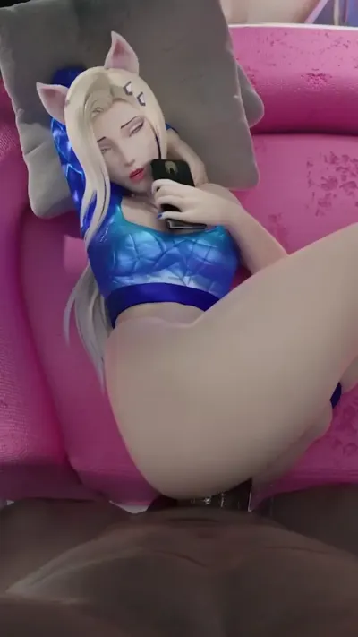 Snowbunny Ahri Having Fun With Her BBC Fans
