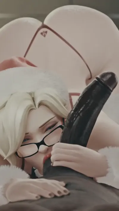 Snowbunny Mercy BBC Blowjob