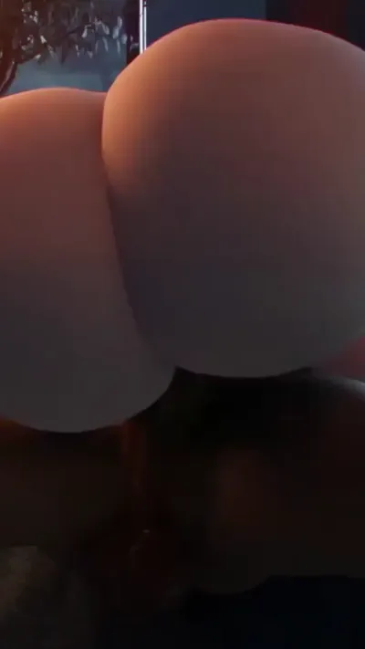 Thick Mei Hard Slapping on Huge Futa Cock