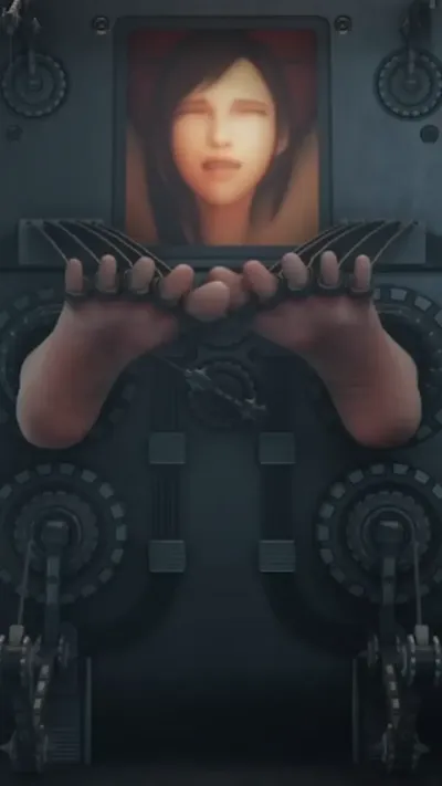 Tifa in Overstimulation in Tickling Box