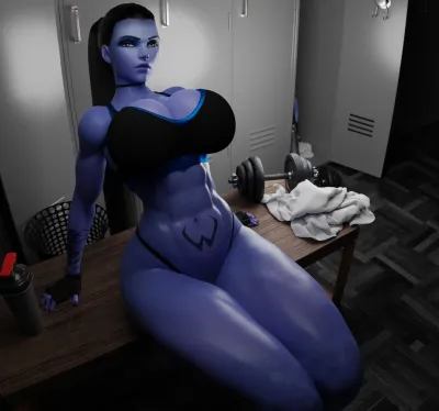Widowmaker Showing Off Her Big Futa Cock